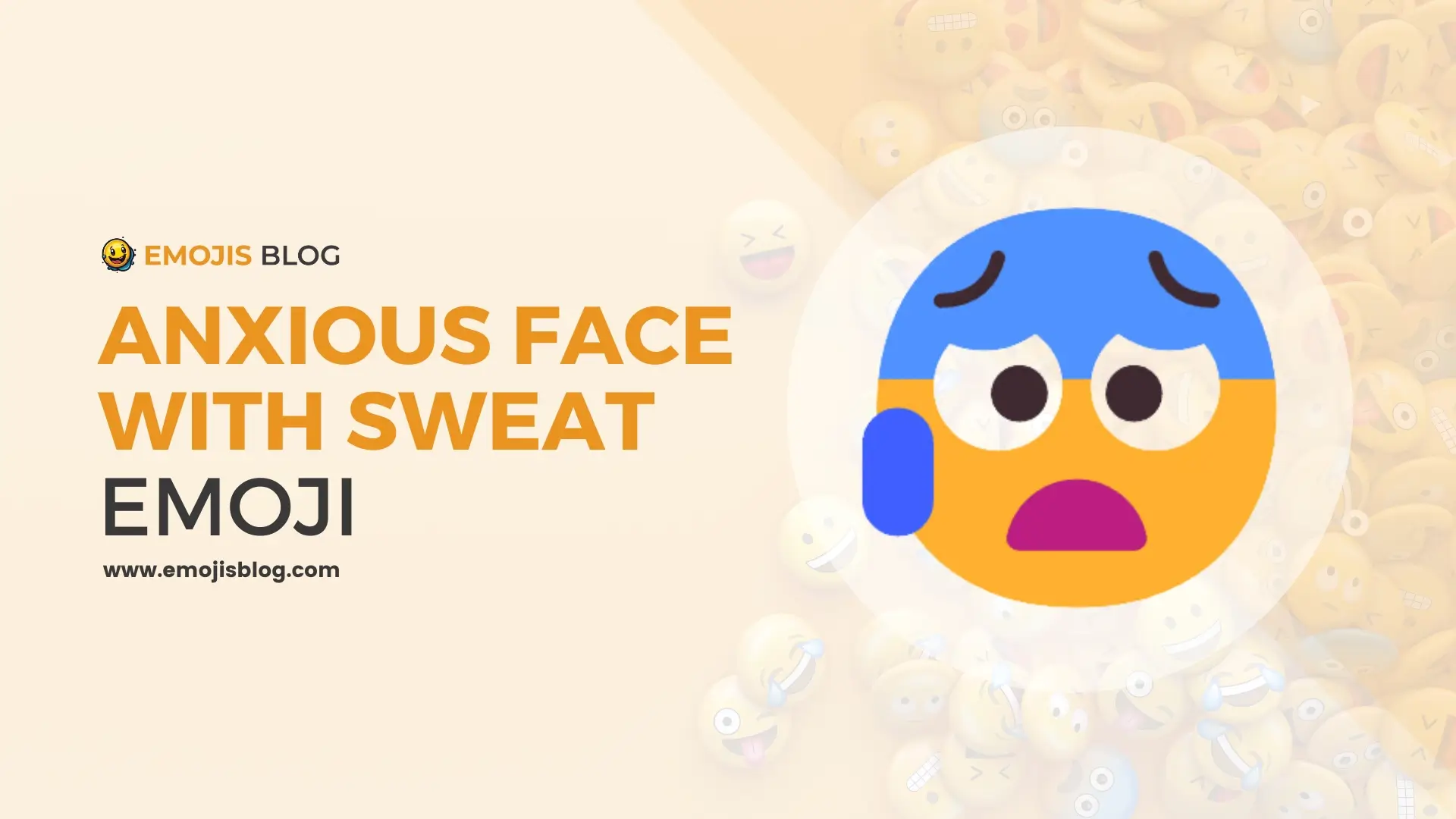 Anxious Face With Sweat Emoji 😰