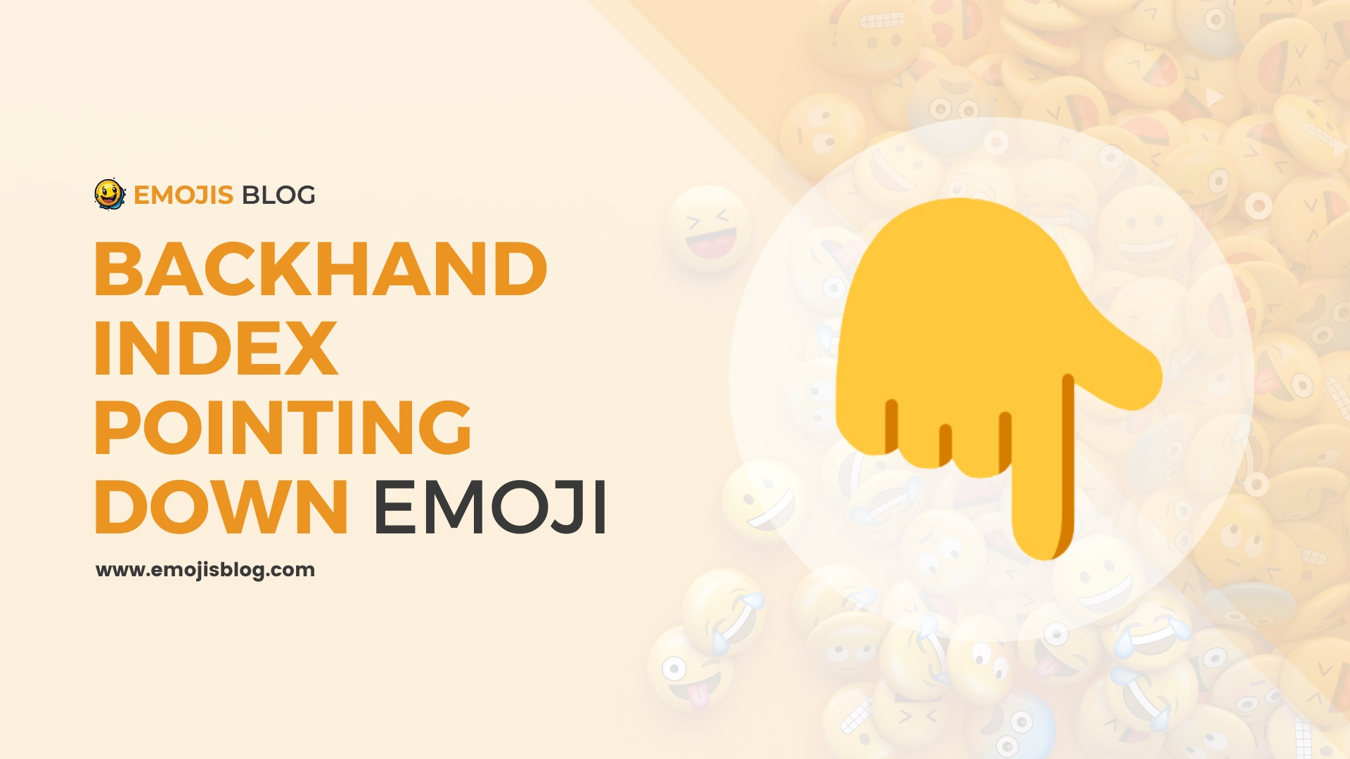 Backhand Index Pointing Down Emoji 👇