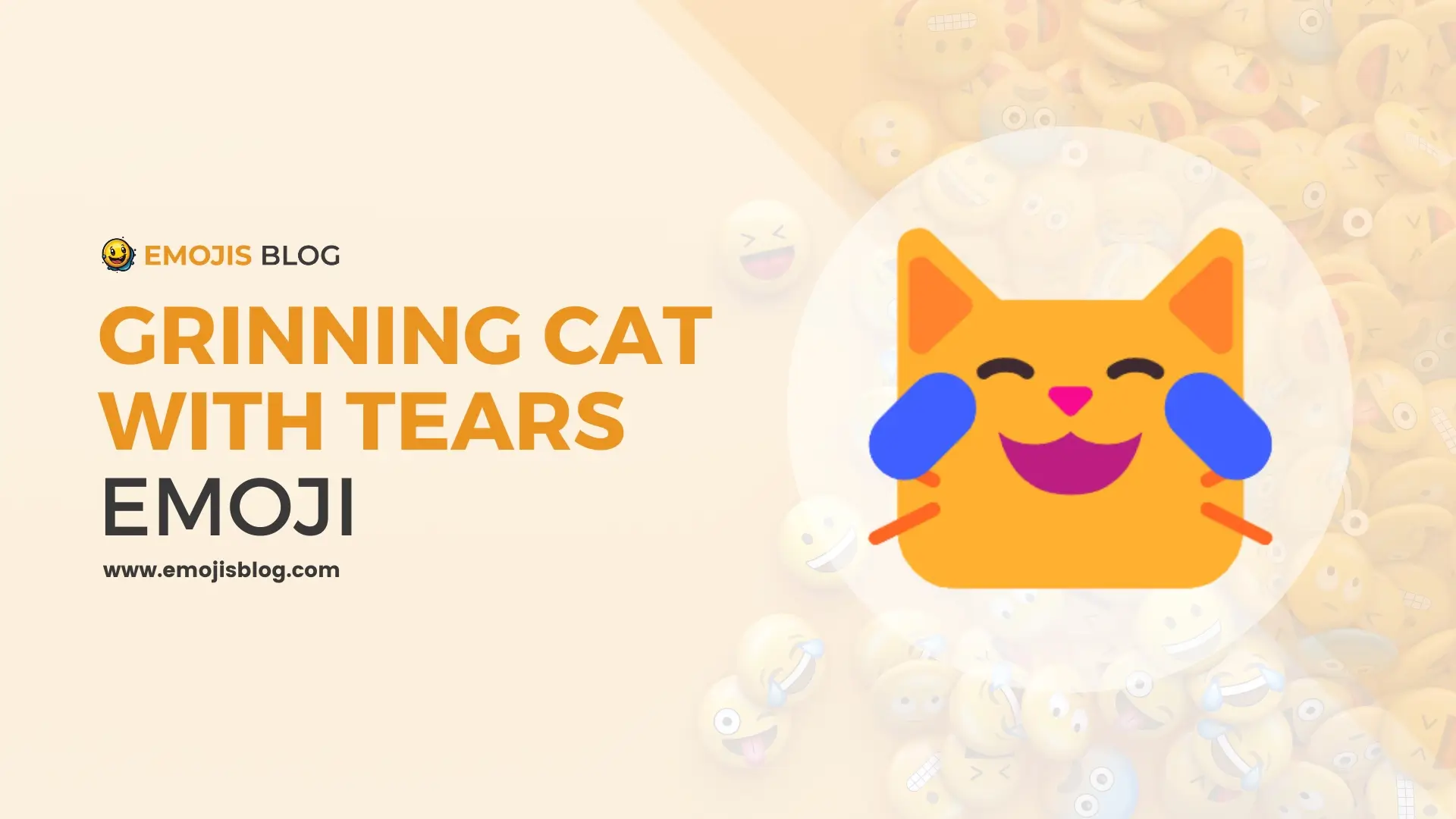 Grinning Cat With Tears Emoji