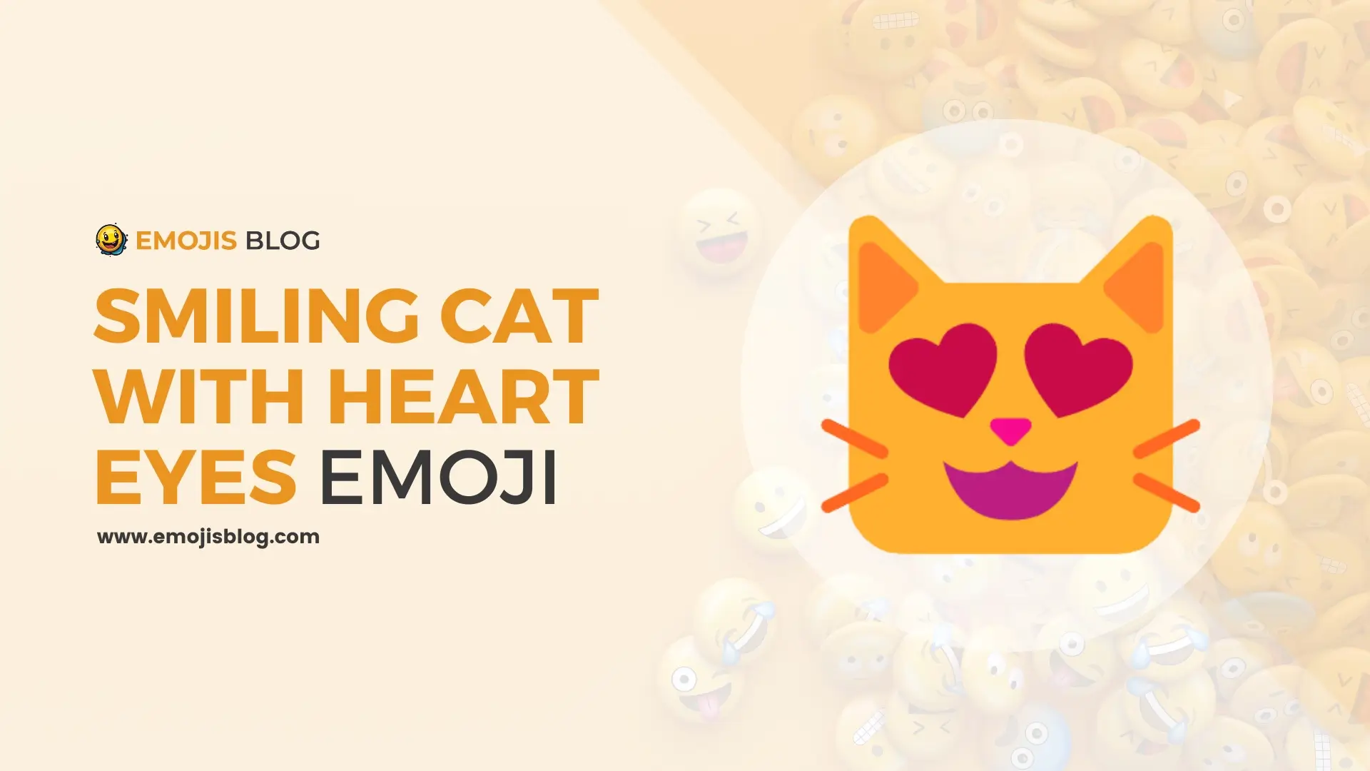 Smiling Cat With Heart Eyes Emoji