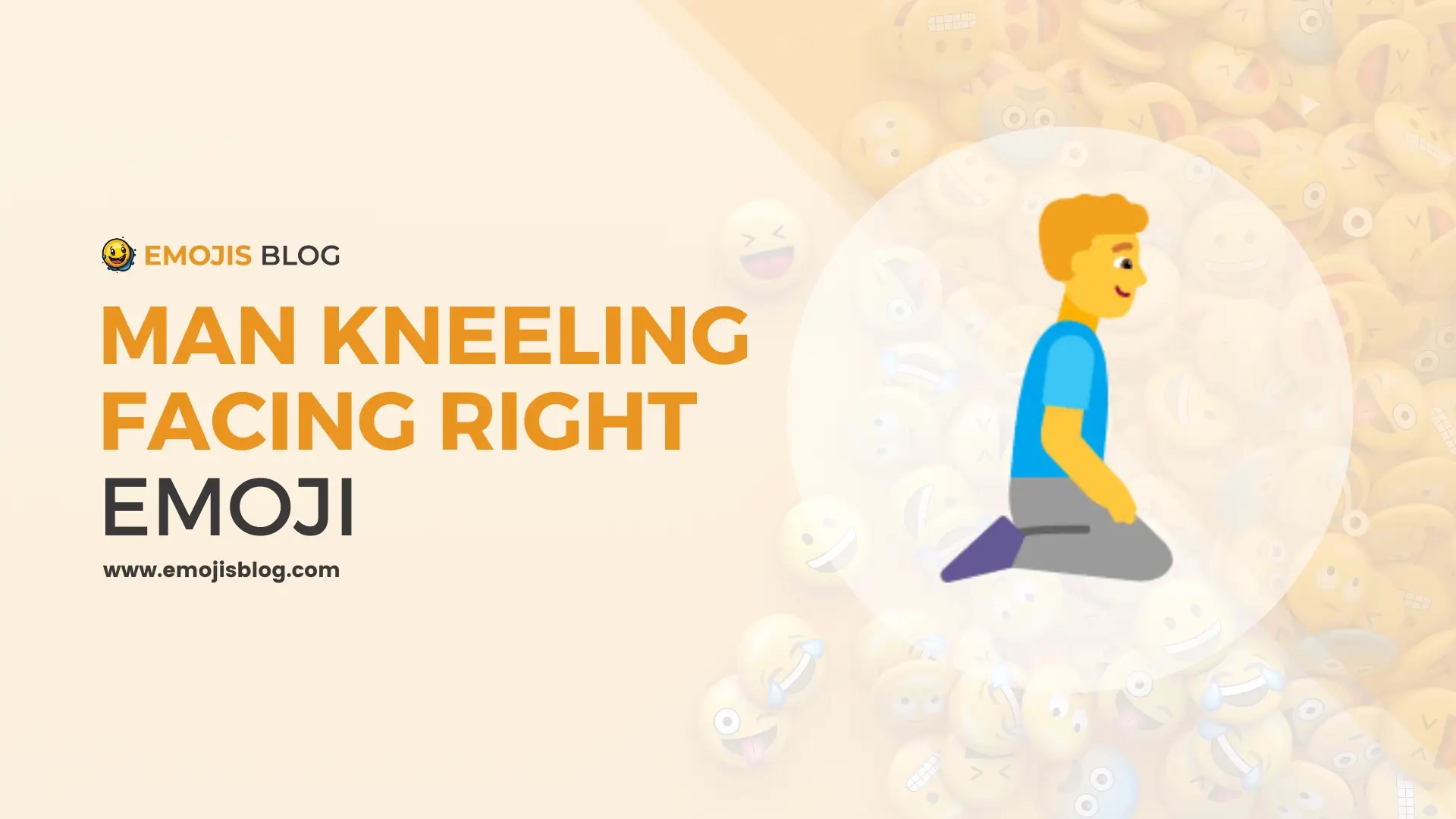 Man Kneeling Facing Right Emoji