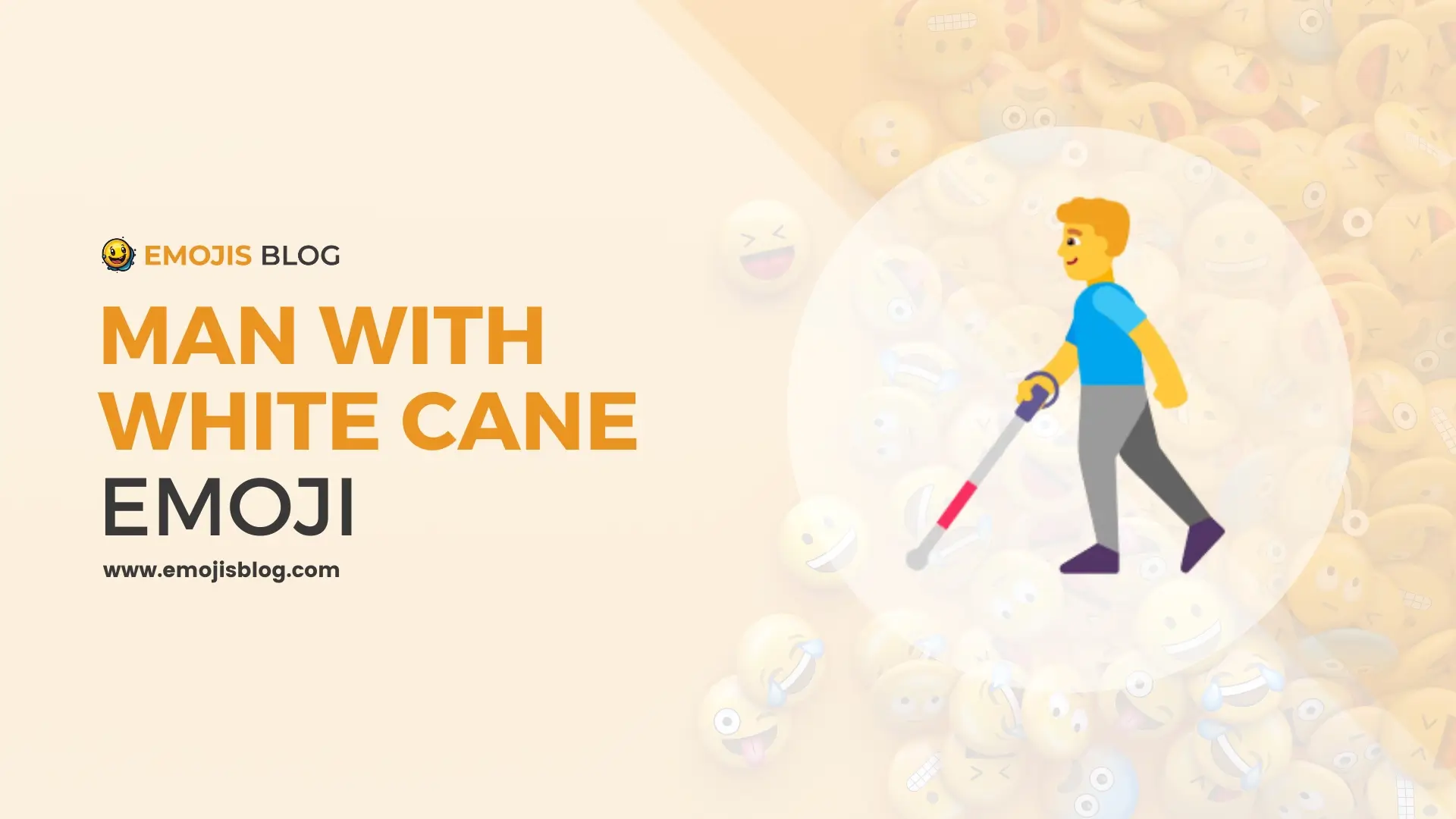 Man With White Cane Emoji