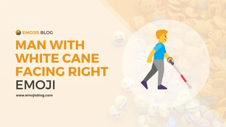 Man With White Cane Facing Right Emoji