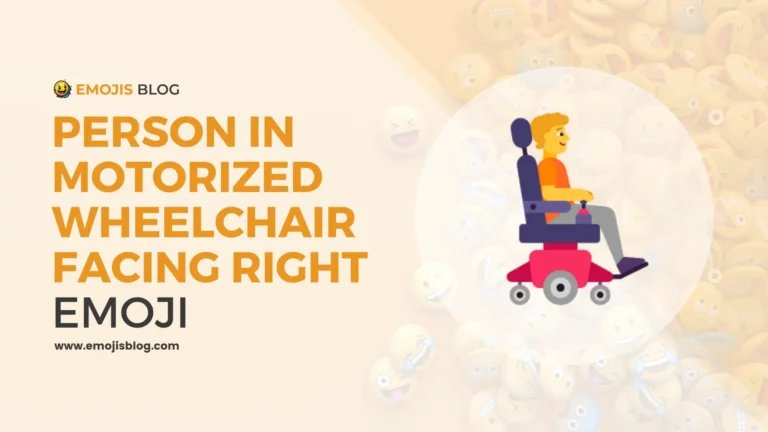 Person In Motorized Wheelchair Facing Right Emoji