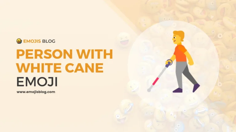 Person With White Cane Emoji