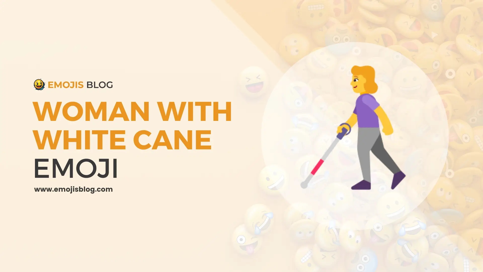Woman With White Cane Emoji