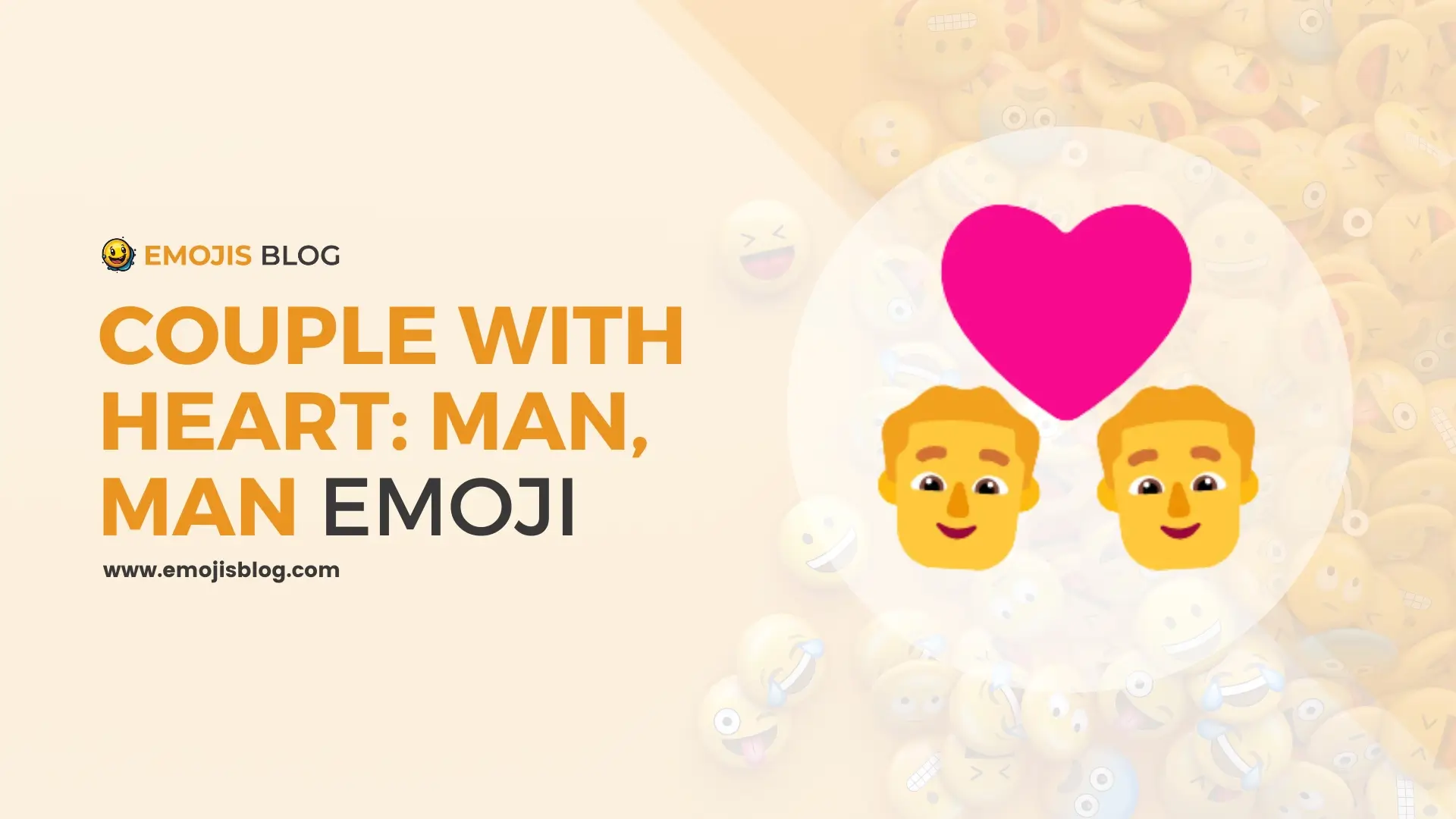 Couple With Heart: Man, Man Emoji