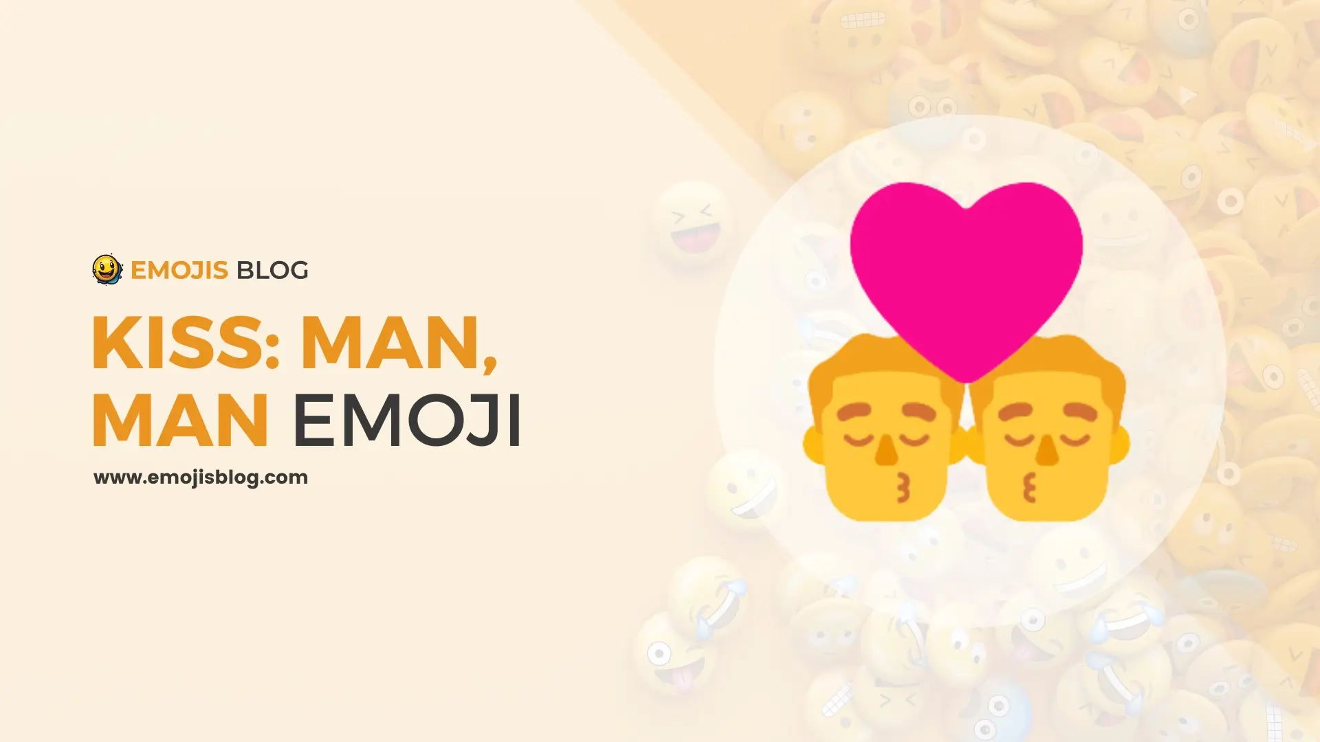 Kiss: Man, Man Emoji