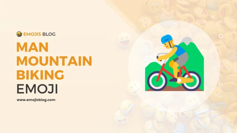Man Mountain Biking Emoji