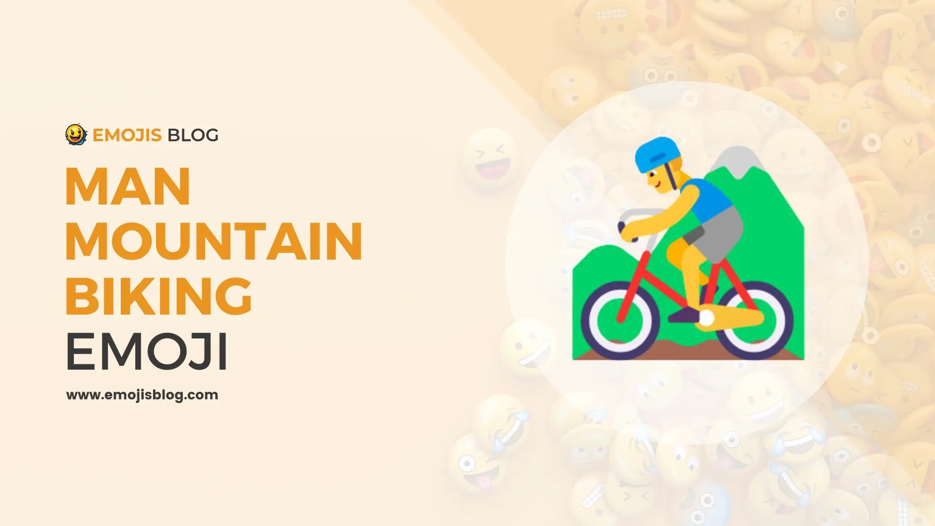 Man Mountain Biking Emoji