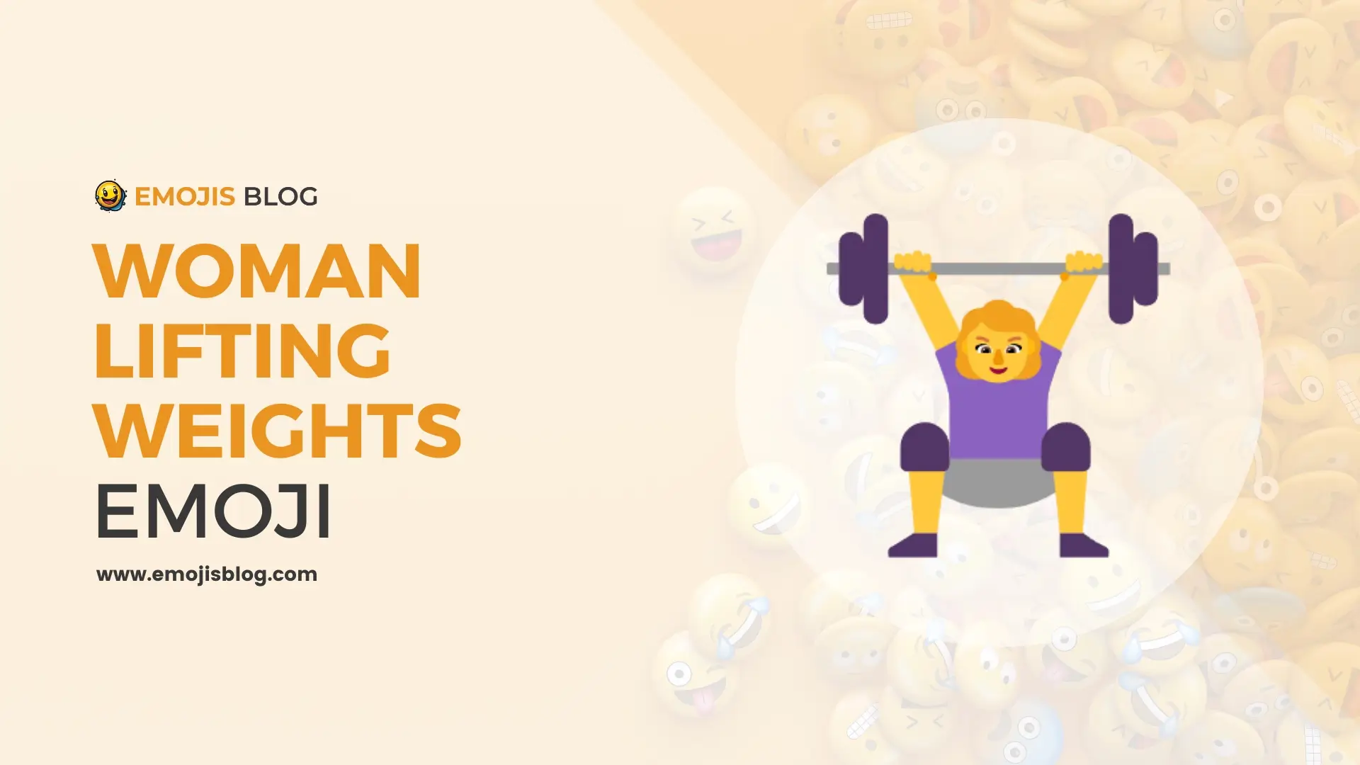 Woman Lifting Weights Emoji